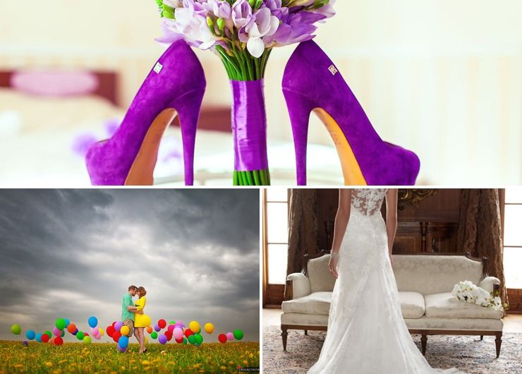 Purple wedding shoes
