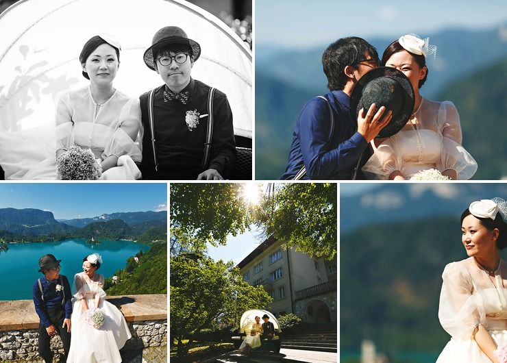 Midori & Ryuta's wedding photo shoot at Lake Bled, Slovenia; Photos: Uroš Čuden