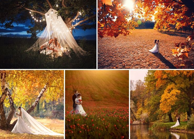 Autumn orange real weddings