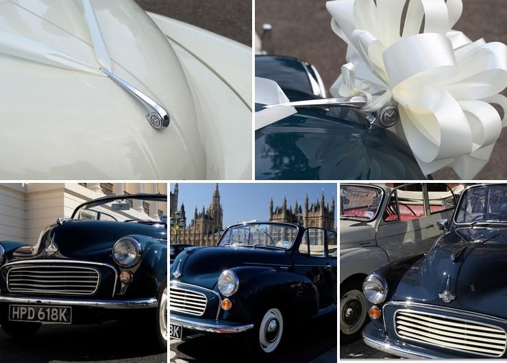 British Morris Minors Convertible for your wedding