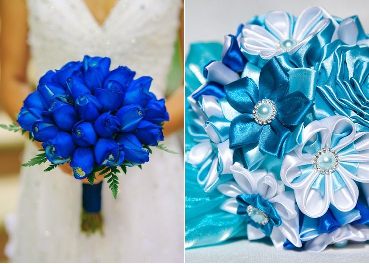 Bridal bouquet Blue Marine