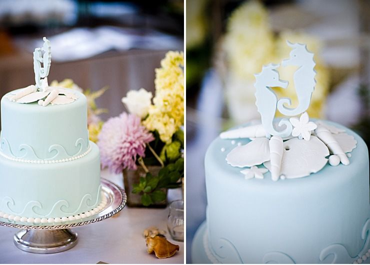 Sea Side Wedding Cake