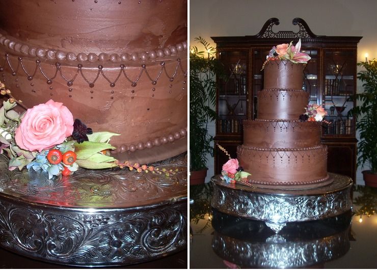 Chocolate Buttercream Wedding Cake