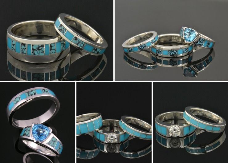 Turquoise Wedding Rings
