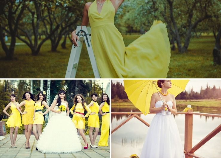 Bride with yellow