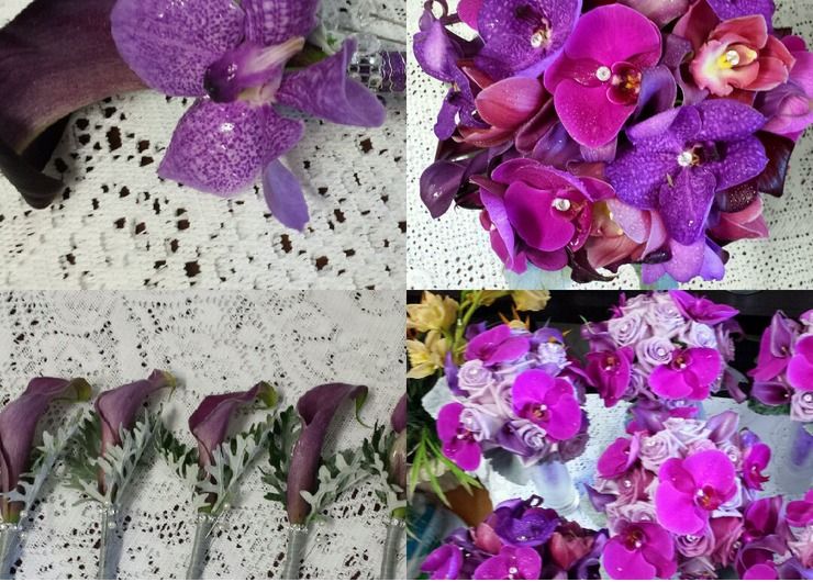 Purple, Lavender and Fushisa wedding theme