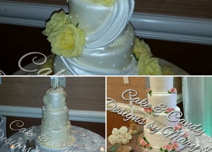 wedding cakes with whip cream and buttercream  icing