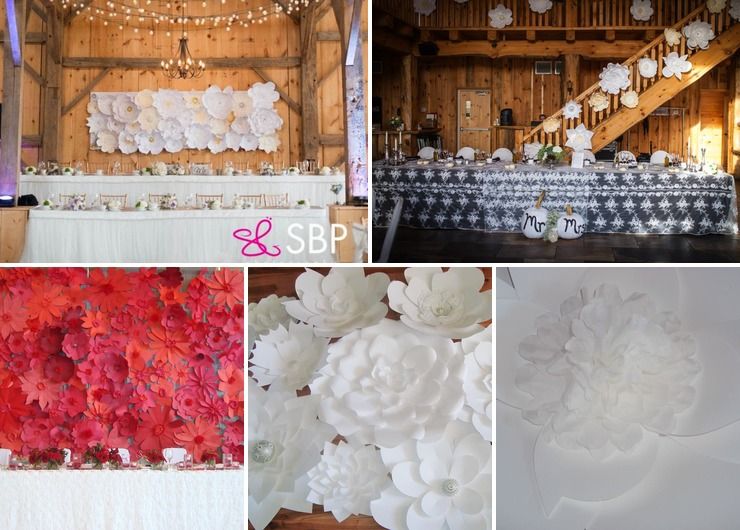 Paper flowers, weddings, home decor, events, baby nursery