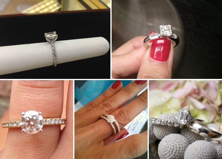 Custom made engagement diamond rings