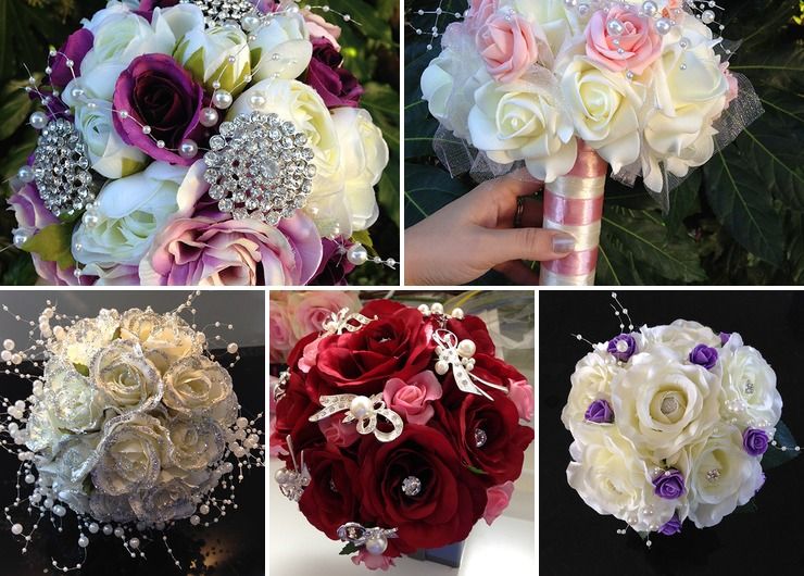 Bridal bouquets (silk flowers)