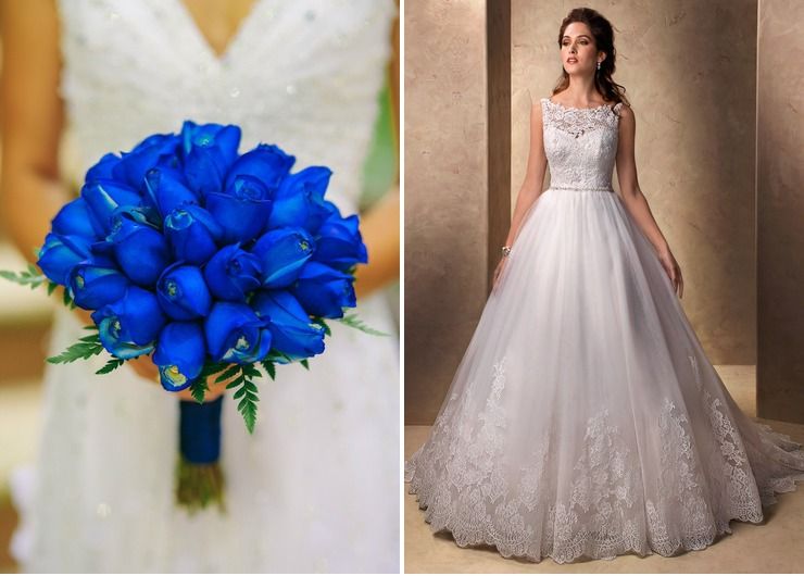 Wedding dresses Blue European
