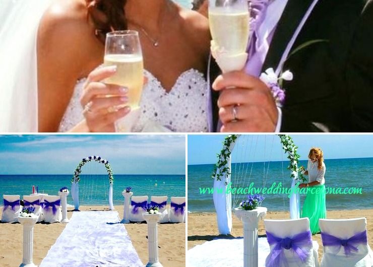 Romantic ceremony in lilac color