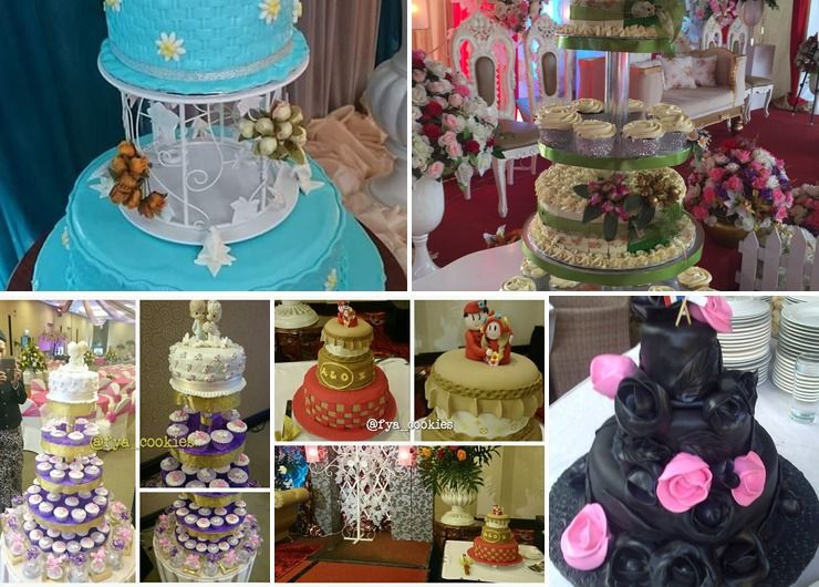Wedding cake and cupcakes at Balikpapan