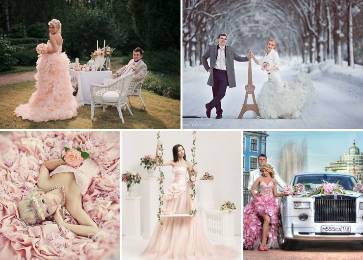 Wedding dresses Pink in Summer European Style