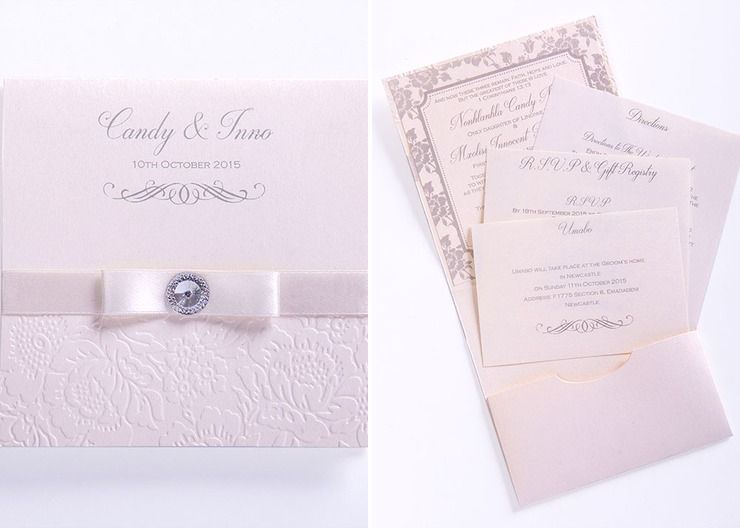 Embossed Wedding Invitation