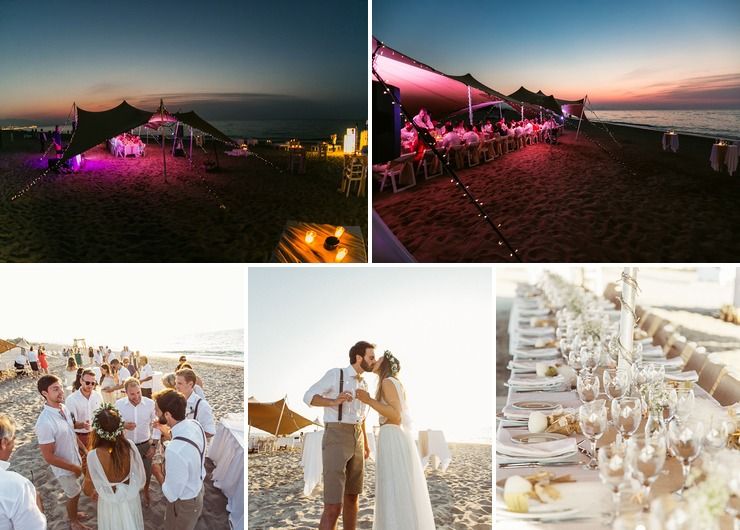 L & G's marquee beach wedding in Crete