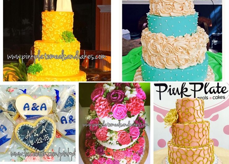 Wedding cakes by Pink Plate Meals and Cakes