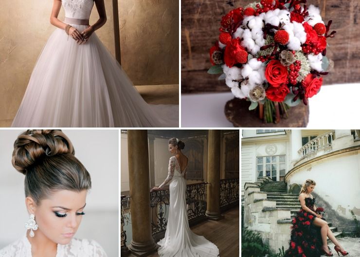 Wedding dresses Red in Winter American