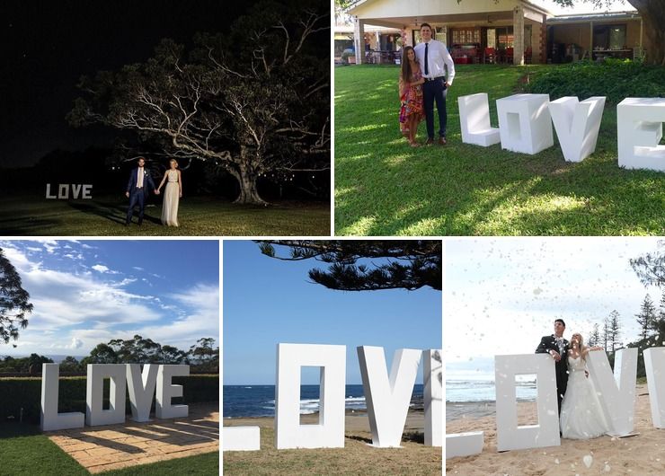 Giant 3 D LOVE letters
