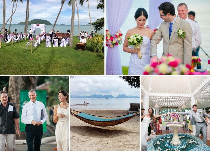 Phuket weddings in different locations.