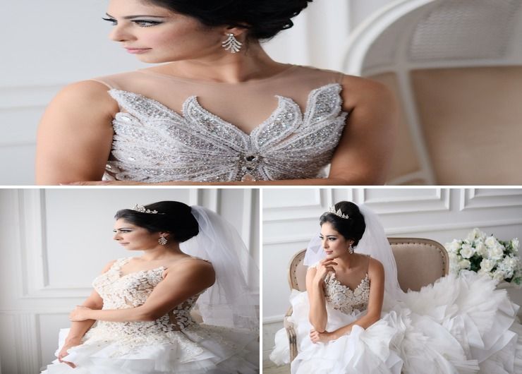 Bridal gown & wedding makeup