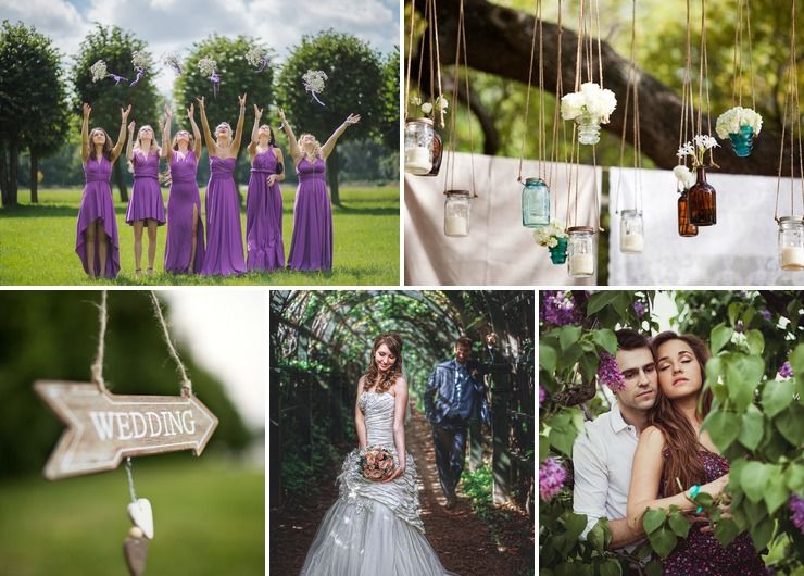 Bridal style Purple in Spring Rustic