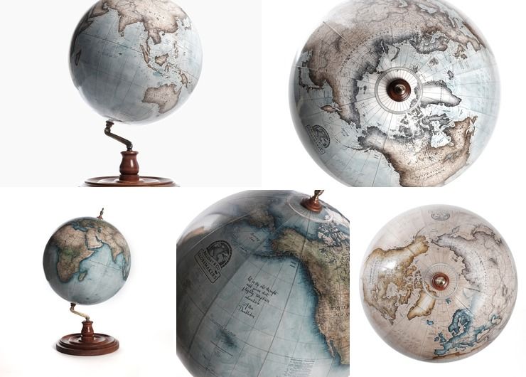 Handcrafted & Hand Painted World Globes