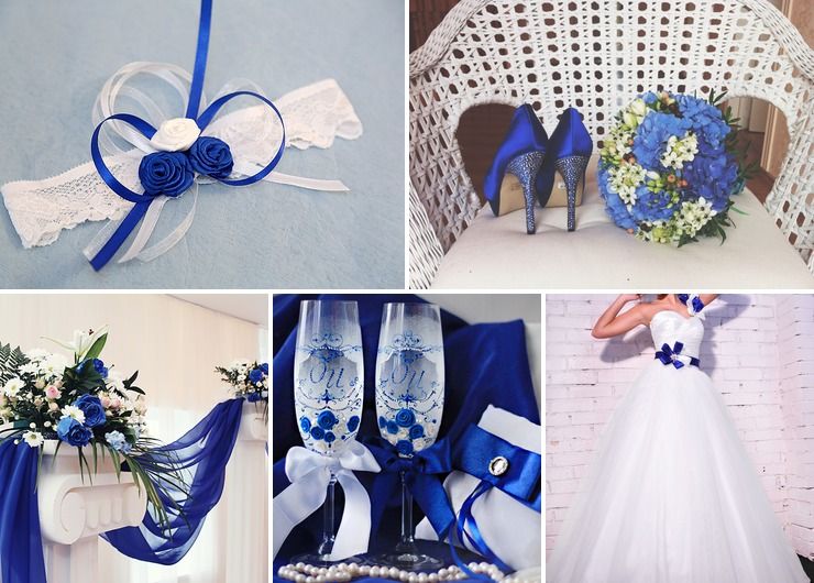 Blue wedding accessories