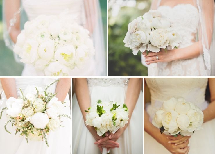 Gorgeous White Peony Bridal Bouquet