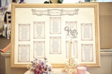 French pink wedding signs