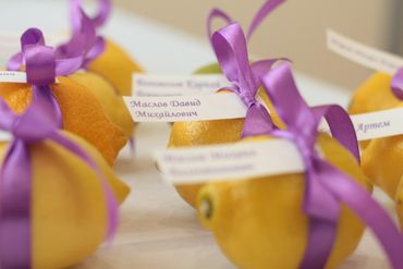 Fruit yellow wedding invitations