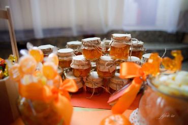 Orange wedding favours