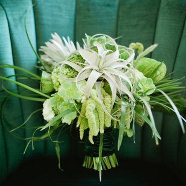 Green alternative wedding bouquet