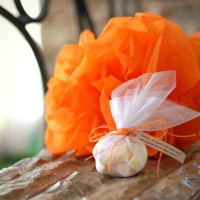 Orange wedding favours