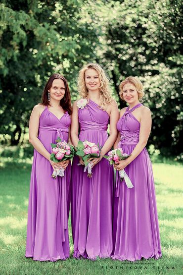 Purple bridesmaids