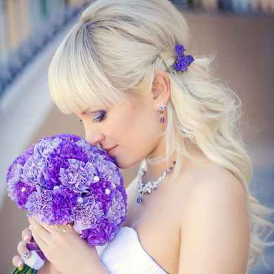 Purple bridal style