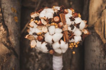 Autumn brown alternative wedding bouquet