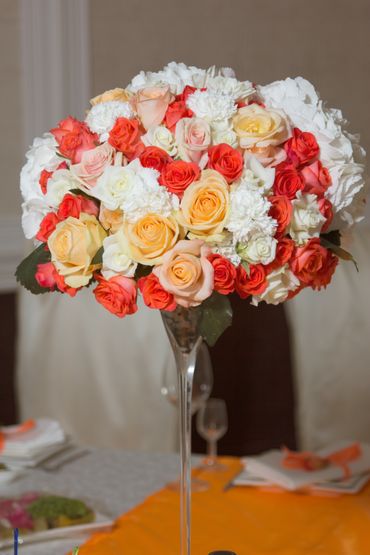 Ivory carnation wedding bouquet