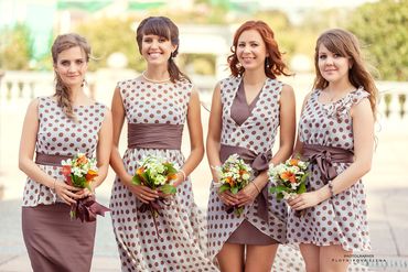 Brown bridesmaids