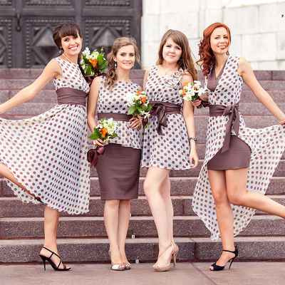 Brown bridesmaids