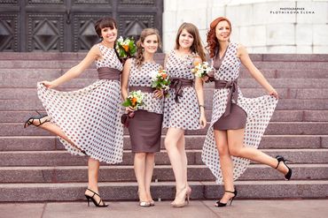 Brown bridesmaids