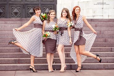 Brown bridesmaids Brown bridesmaids