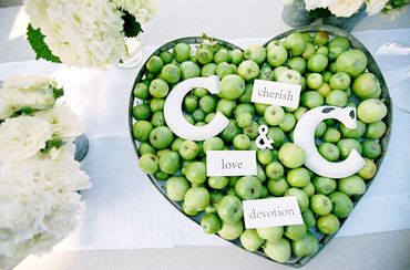 Fruit summer wedding signs