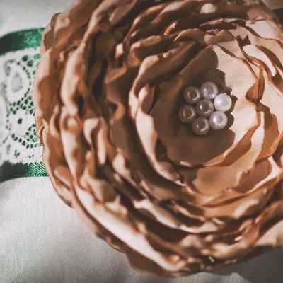 Brown wedding ring pillows