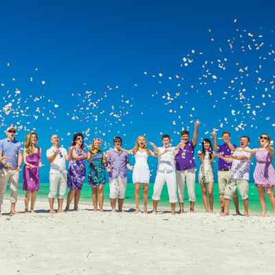 Beach purple real weddings
