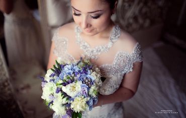 Blue peony wedding bouquet Blue peony wedding bouquet