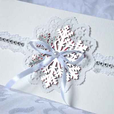 Winter white wedding invitations