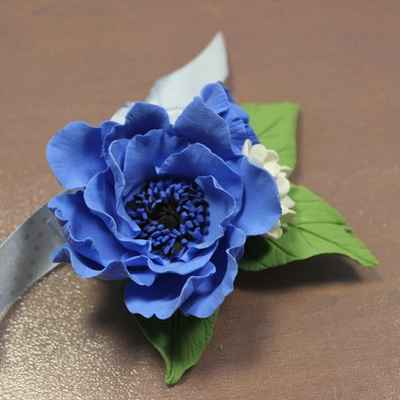 Blue buttonhole