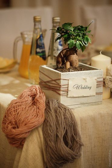 Brown wedding reception decor