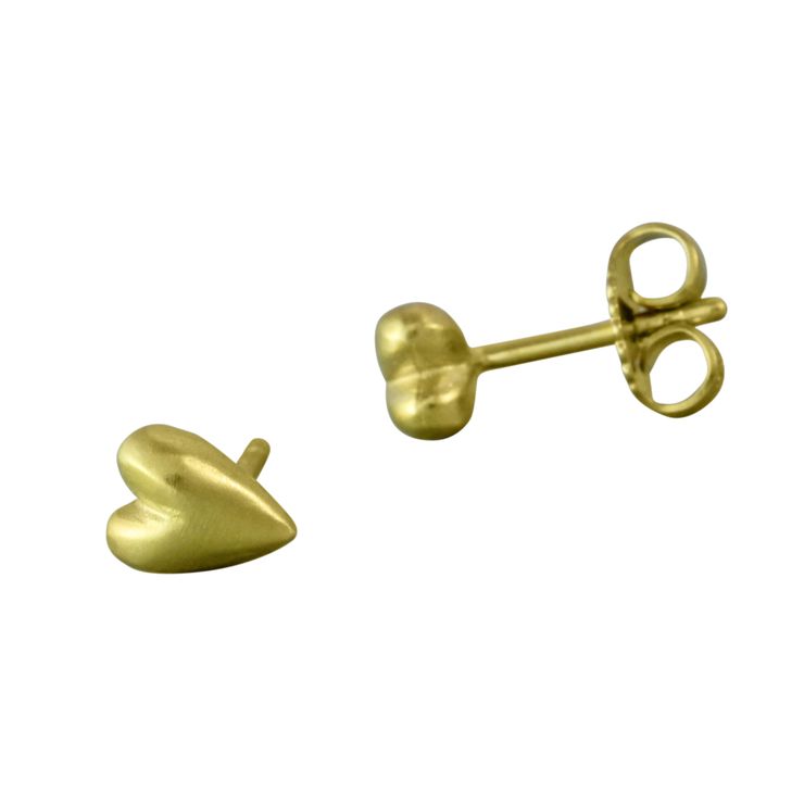 Gold plated tiny heart studs